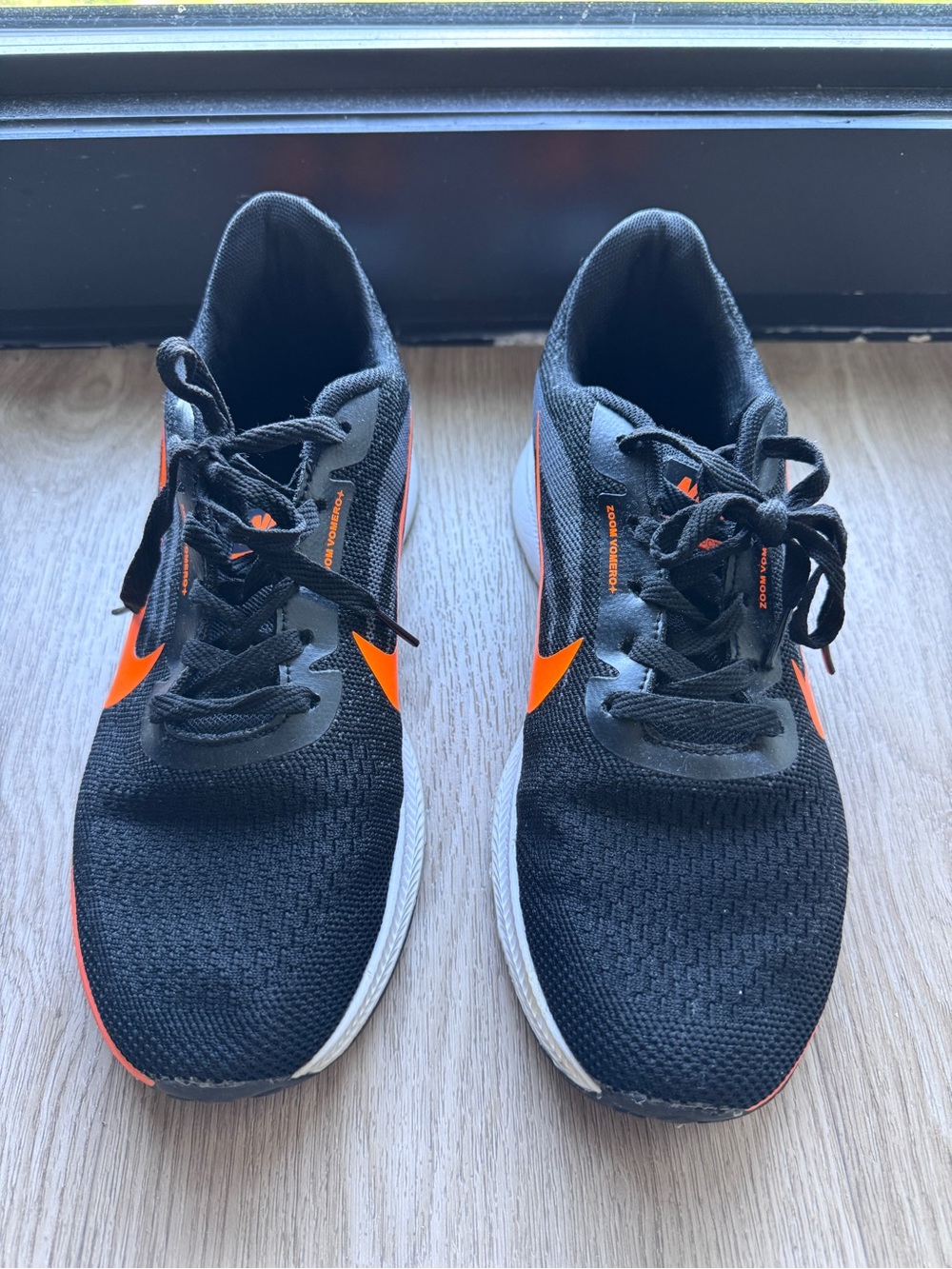 Men's Black and Orange Running Shoes